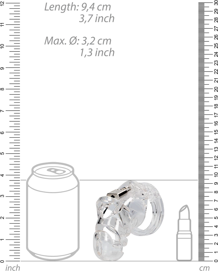 Mancage By Shots 25 modelis – Skaistybės narvas – 3,5'' / 9 cm – Skaidrus