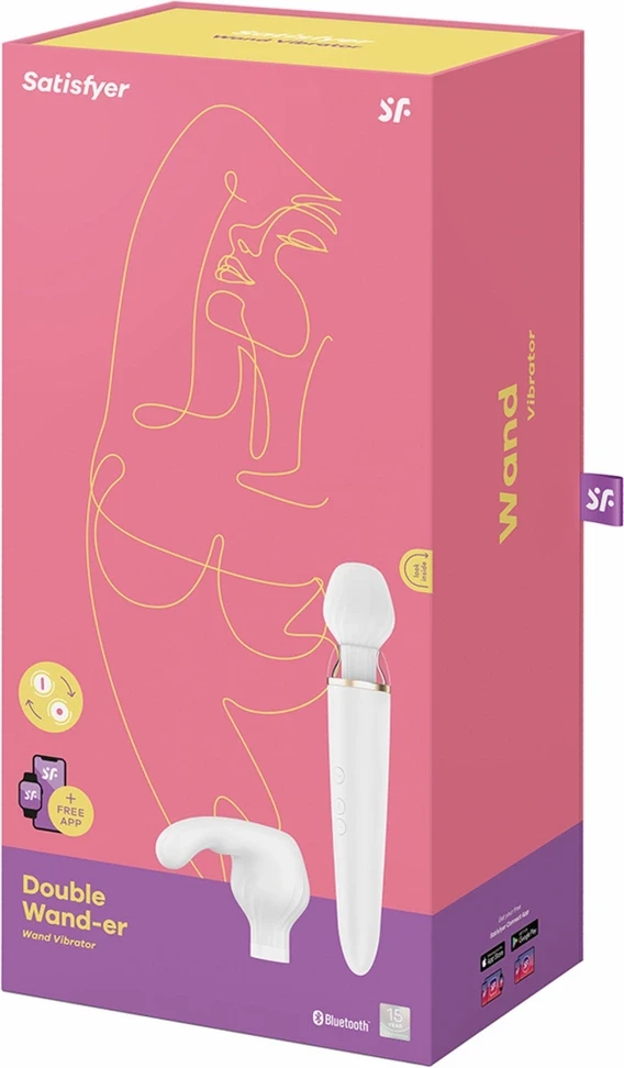 Satisfyer Klitorio masažuoklio programėlės patenkinimas dviguba lazdele