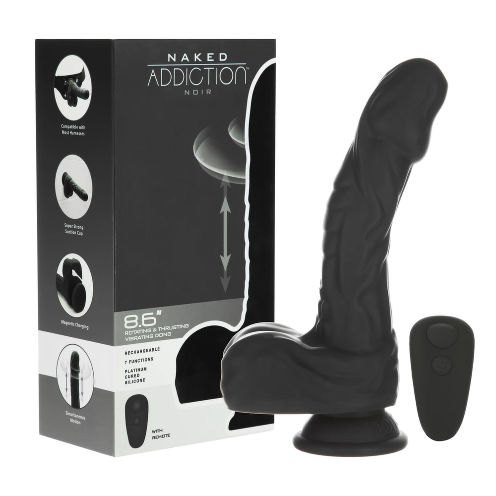 Naked Addiction 8,6" besisukanti ir stumianti vibracija