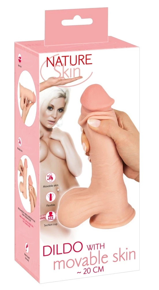 Nature Skin NS Dildo su judančia oda 20