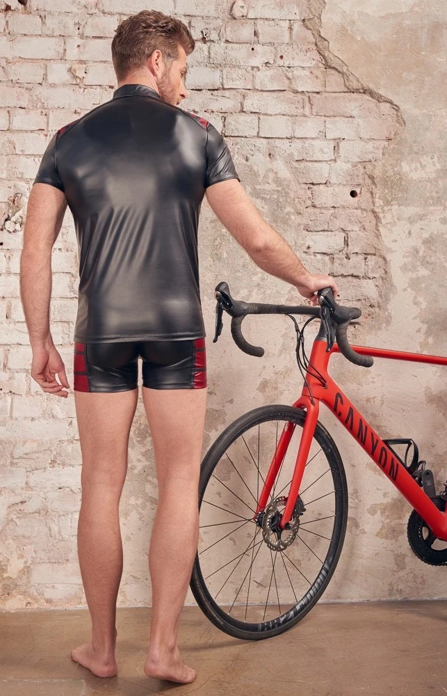 NEK Men's Shirt juodas/red S