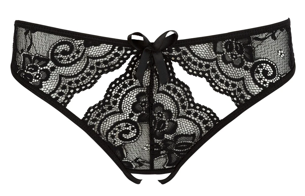 Noxqse Crotchless Briefs juodas L