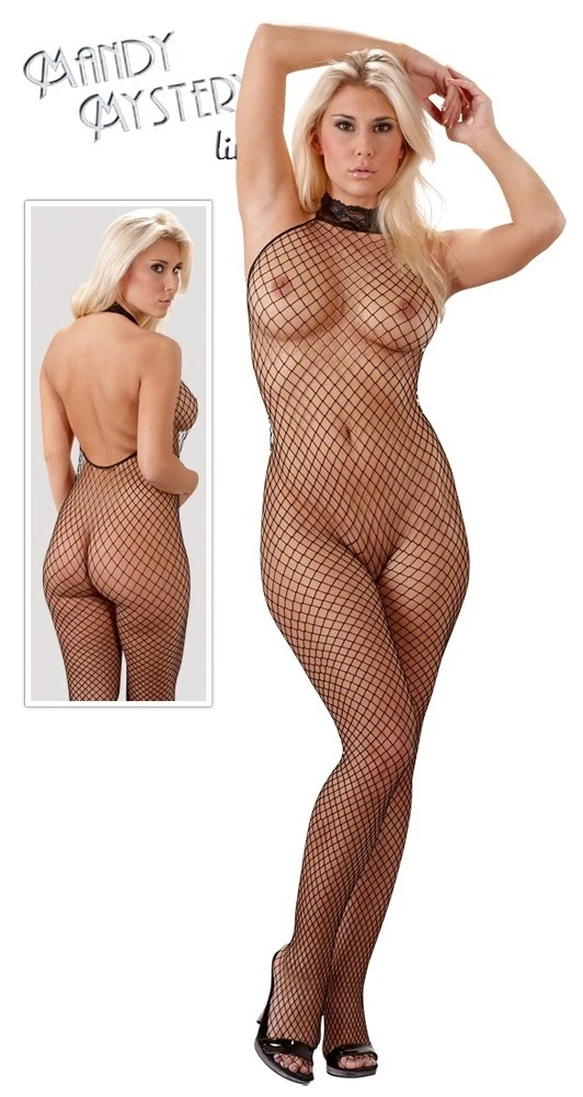 Noxqse Net catsuit juodas M/L