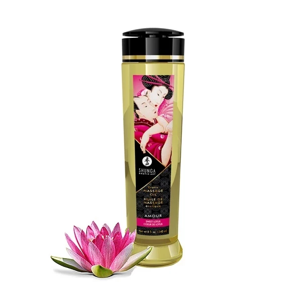 Shunga - masažinis aliejus „Amour Sweet Lotus“