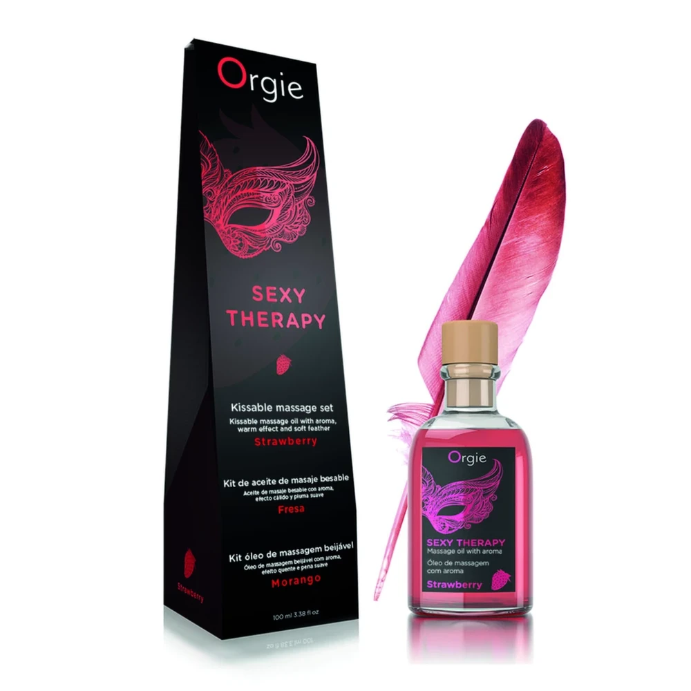 Orgies Strawberry erotinis lūpų masažo aliejus 100m