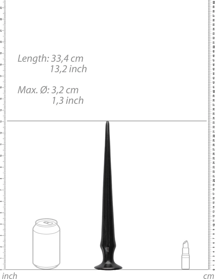 Ouch By Shots Ouch! Ass Spike Dildo - 34 cm - Juodas