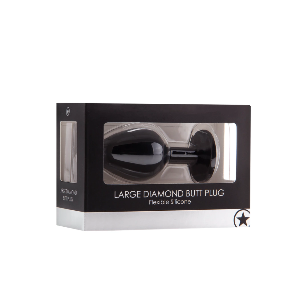 Ouch By Shots Diamond Butt Plug - Large juodas