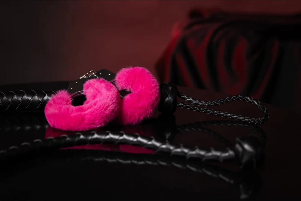 Ouch By Shots Rožinė Furry Metal Hand Cuffs - Rožinė