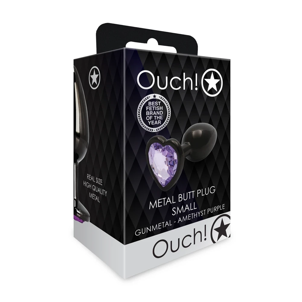 Analinis kaištis Ouch! su violetine širdele, mažas