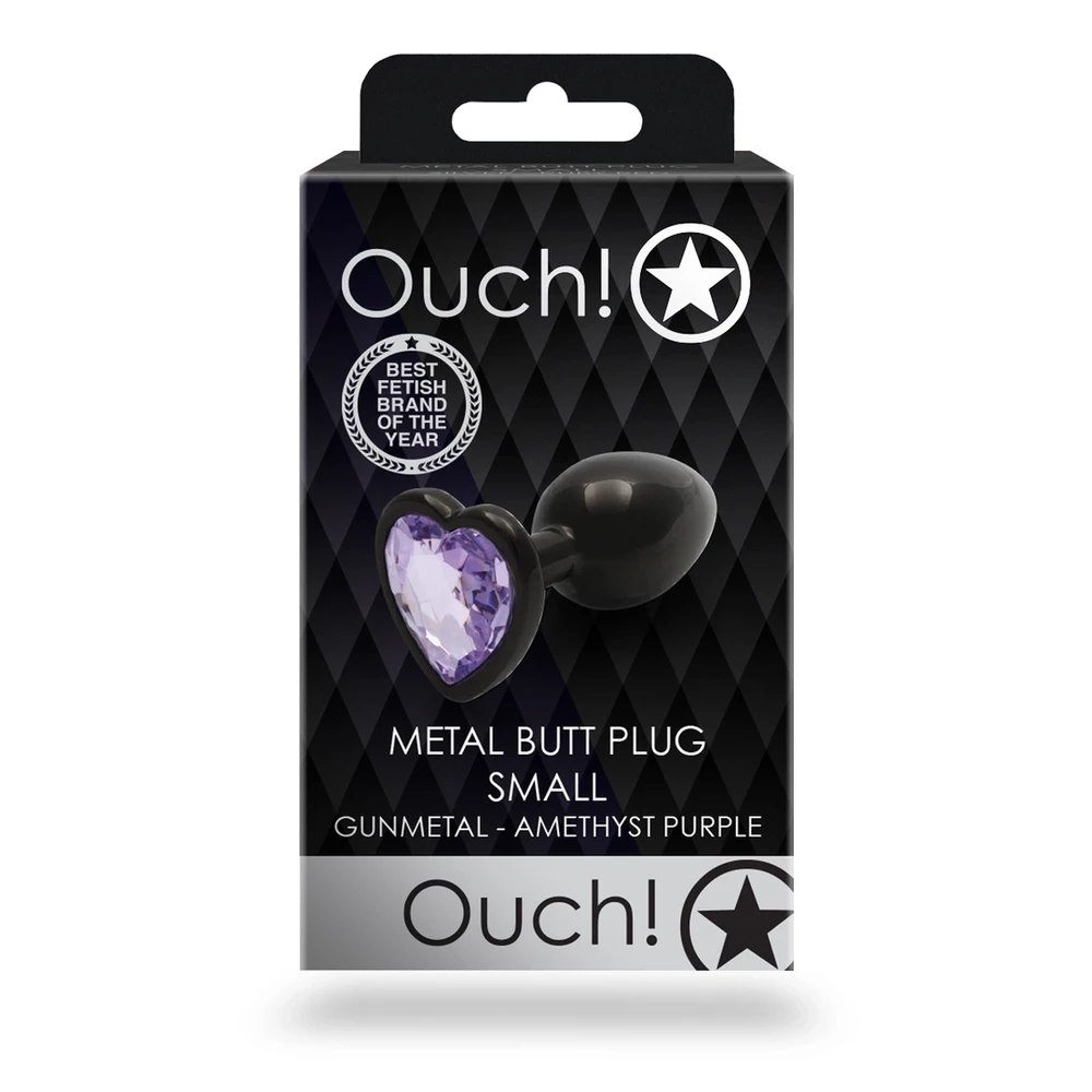 Ouch By Shots Heart Gem Butt Plug - Small