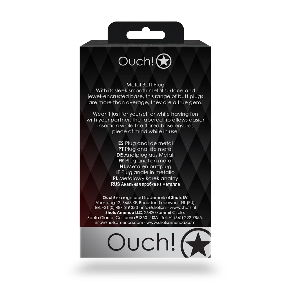 Ouch By Shots Ouch! Round Gem Butt Plug - Medium
