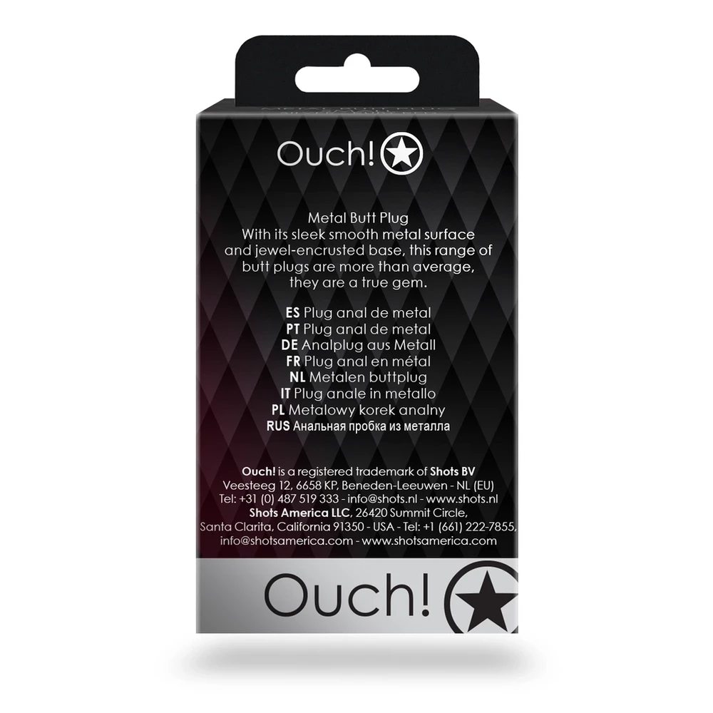 Ouch By Shots Ouch! Round Gem Butt Plug - Small