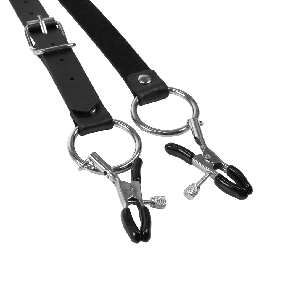 Ouch By Shots Labia Spreader with Clamps - Juodas