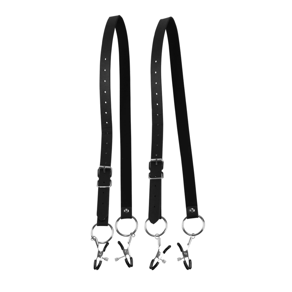 Ouch By Shots Labia Spreader with Clamps - Juodas