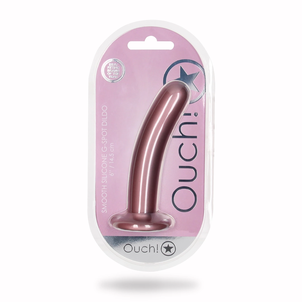 Ouch By Shots Oi! Smooth Silicone G-Spot Dildo - 6'' / 14,5 cm
