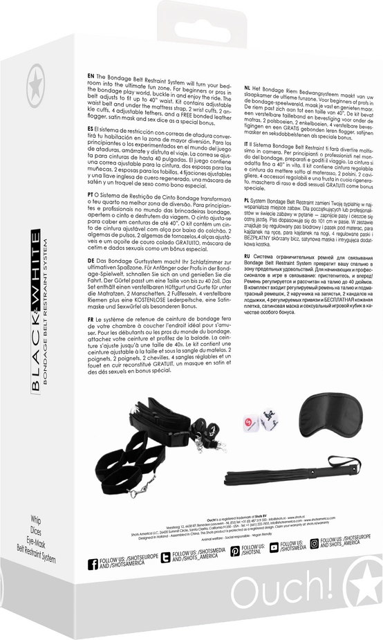 Ouch By Shots Ouch! Bondage Belt Restraint System