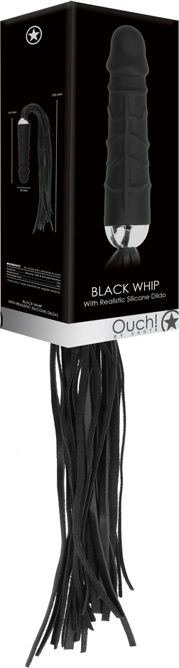 Ouch By Shots Ach! Dildo botagas dirbtinis botagas 2in1 bdsm 16cm