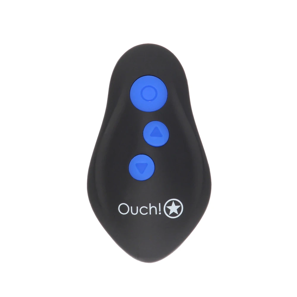 Ouch By Shots E-stim Vibrating Butt Plug Cockring Vibruojantis analinis kištukas su penio žiedu