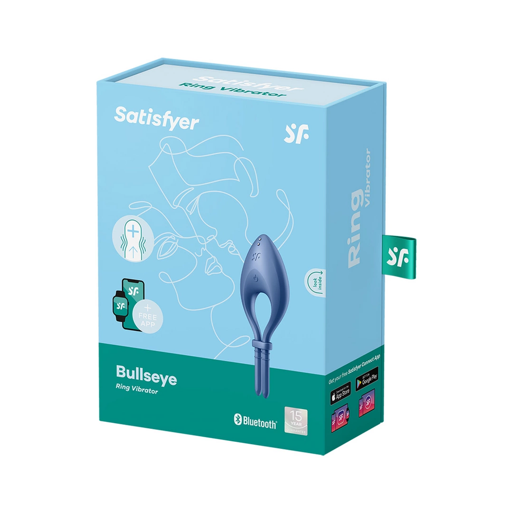 SATISFYER_Bullseye Ring Vibratorius Vibratorius Mėlynas