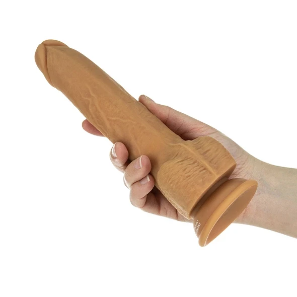 Naked Addiction Nuoga priklausomybė – stumiantis dongas su nuotoliniu 23 cm karamele