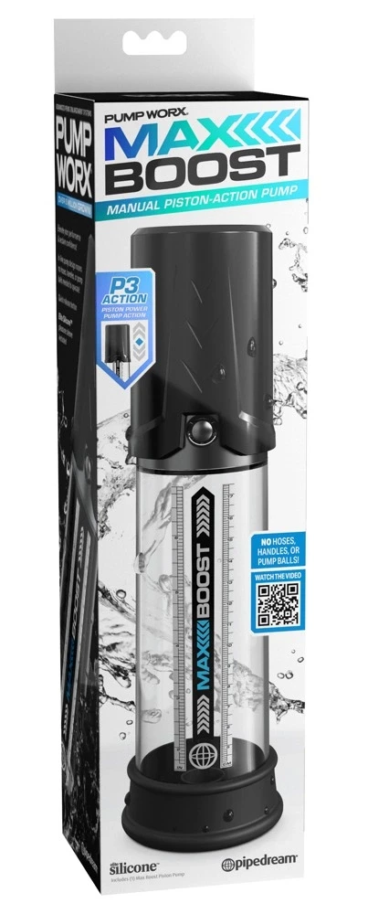Pipedream Pump Worx Max Boost Juodas