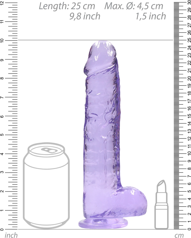 Realrock By Shots Realrock Silicone storio dildo su stipriu siurbtuku 25 cm