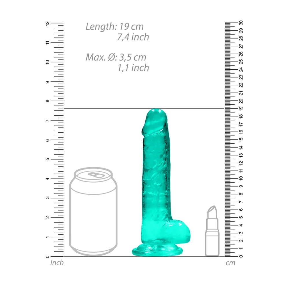 Realrock By Shots Realrock silikoninė dildo su stipriu siurbtuku 19 cm