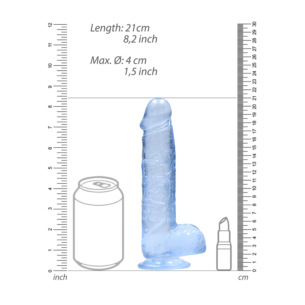 Realrock By Shots Realrock Dildo guminis silikoninis siūlas siurbtukas 21 cm