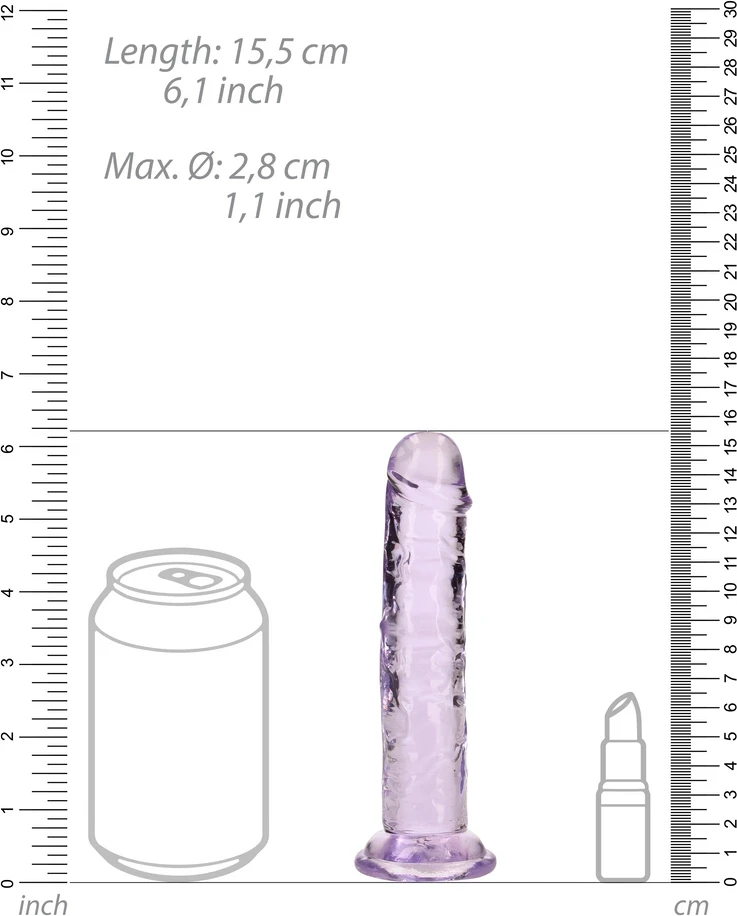 Realrock By Shots Tiesus tikroviškas dildo su siurbtuku - 6'' / 14,5