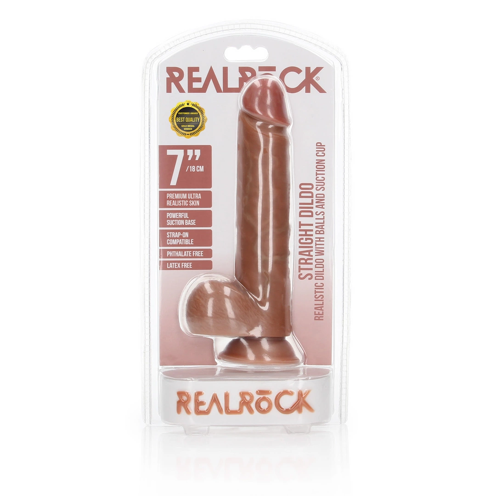 Realrock By Shots Realrock Large Silikoninis styguotas dildo siurbtukas 23 cm