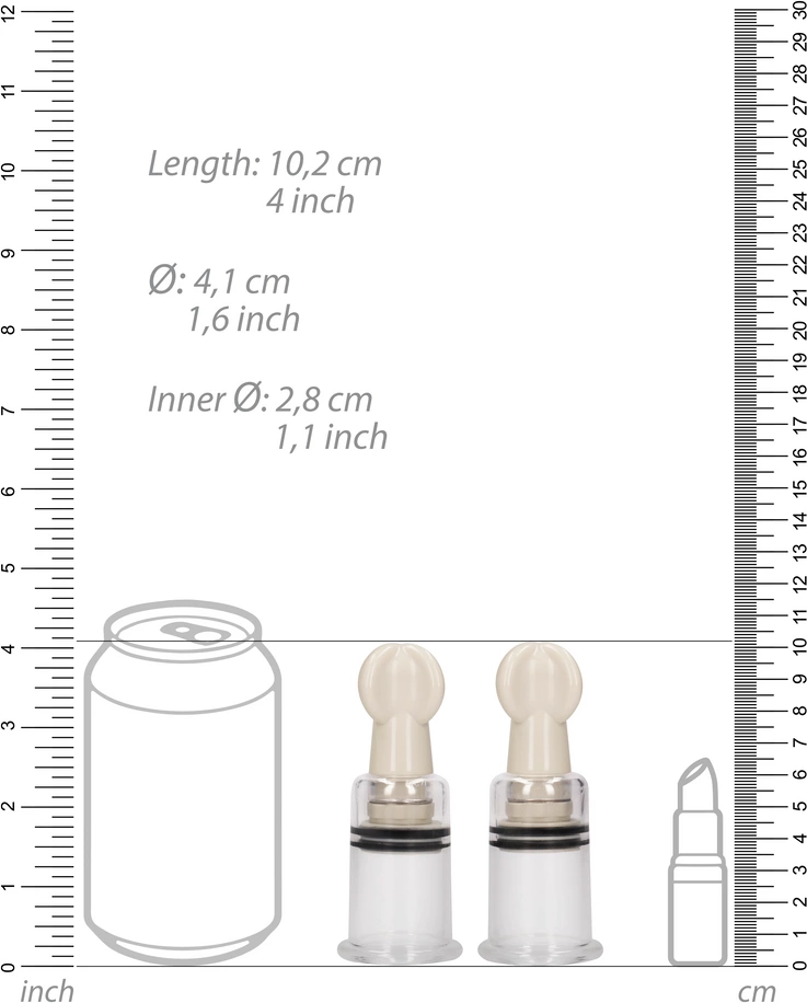 Pumped By Shots Pumped Nipple Suction Set Medium – skaidrus
