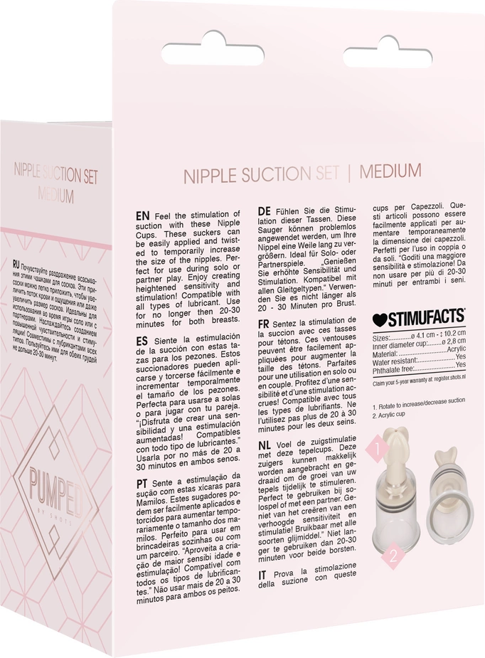 Pumped By Shots Pumped Nipple Suction Set Medium – skaidrus