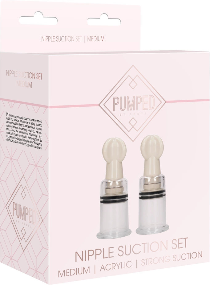 Pumped By Shots Pumped Nipple Suction Set Medium – skaidrus