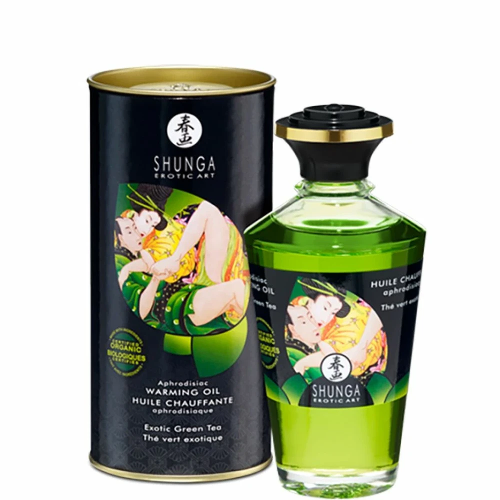Shunga - Aphrodisiac Warming Oil Žalias Tea 100 ml