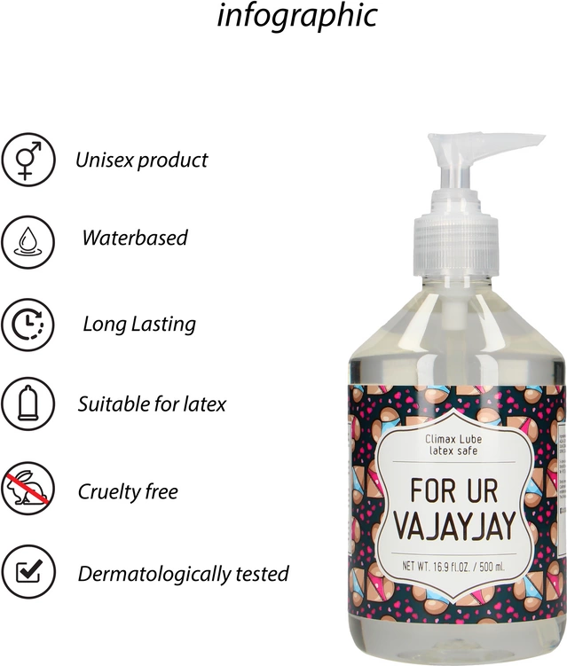 Shots „Ur Vajayjay“ – vandens pagrindo lubrikantas – 500 ml