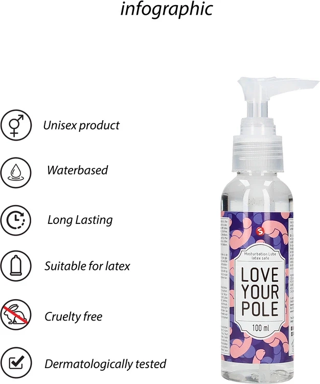Shots „Love Your Pole“ – Masturbacijos lubrikantas – 100 ml