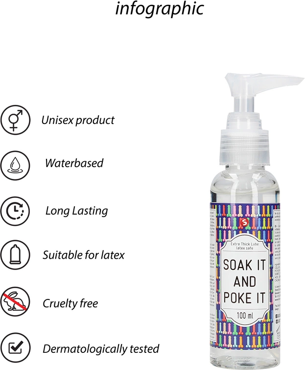 Shots „Soak It And Poke It“ – ypač tirštas lubrikantas – 100 ml