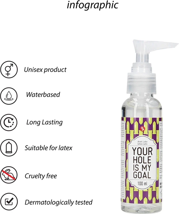 Shots S Line Dolls Anal drėkinamasis gelis vandens sekso lubrikantas 100 ml