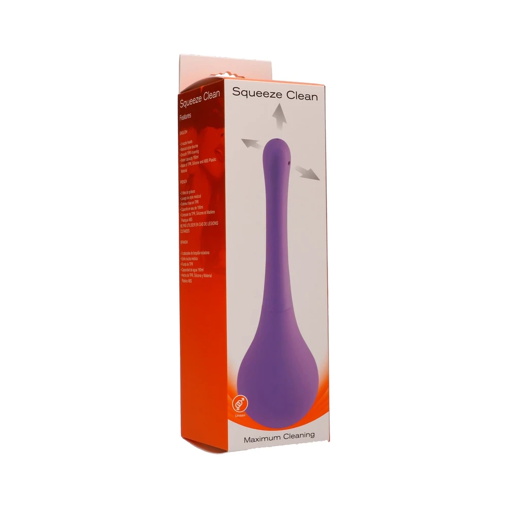 Squeeze Clean violetinis analinis švirkštas pakuotėje