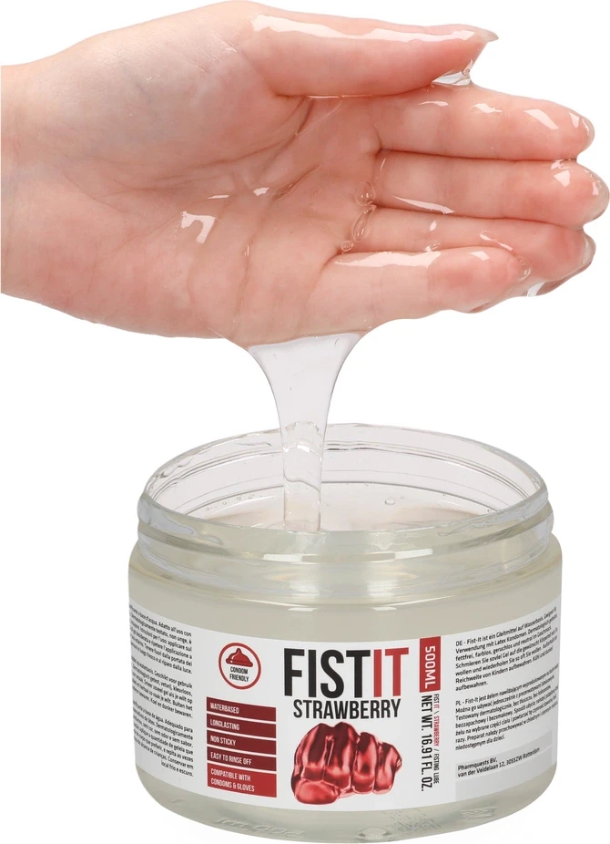 Shots itin tirštas lubrikantas – braškės – 17 fl oz / 500 ml