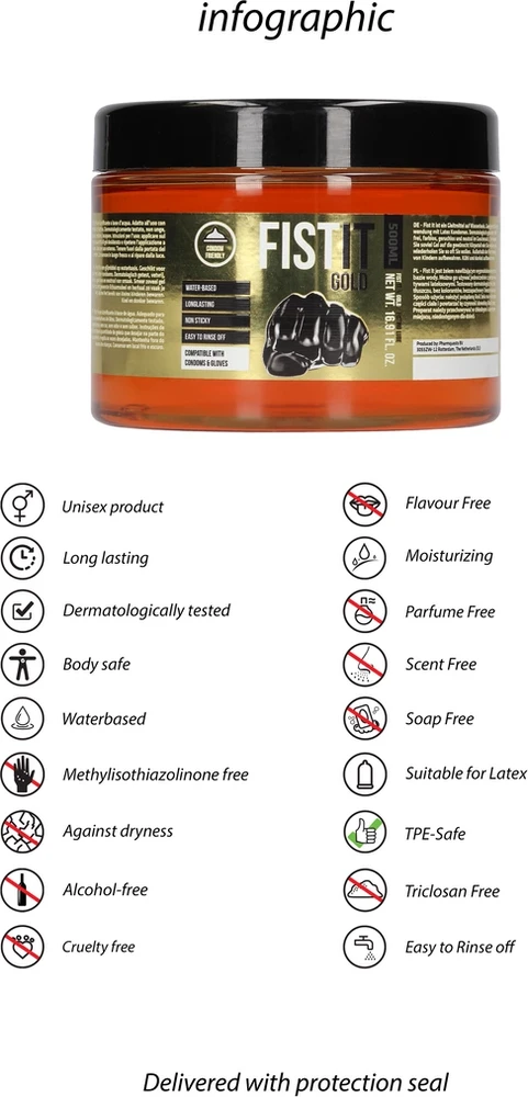 Shots Pharmquests Fist It Gold - 500 ml