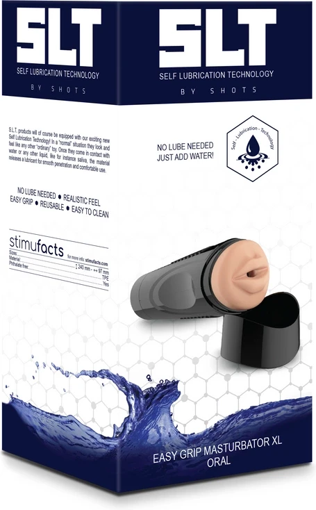 Slt By Shots SLT Self Lubrication Easy Grip Masturbator XL Oral - Flesh