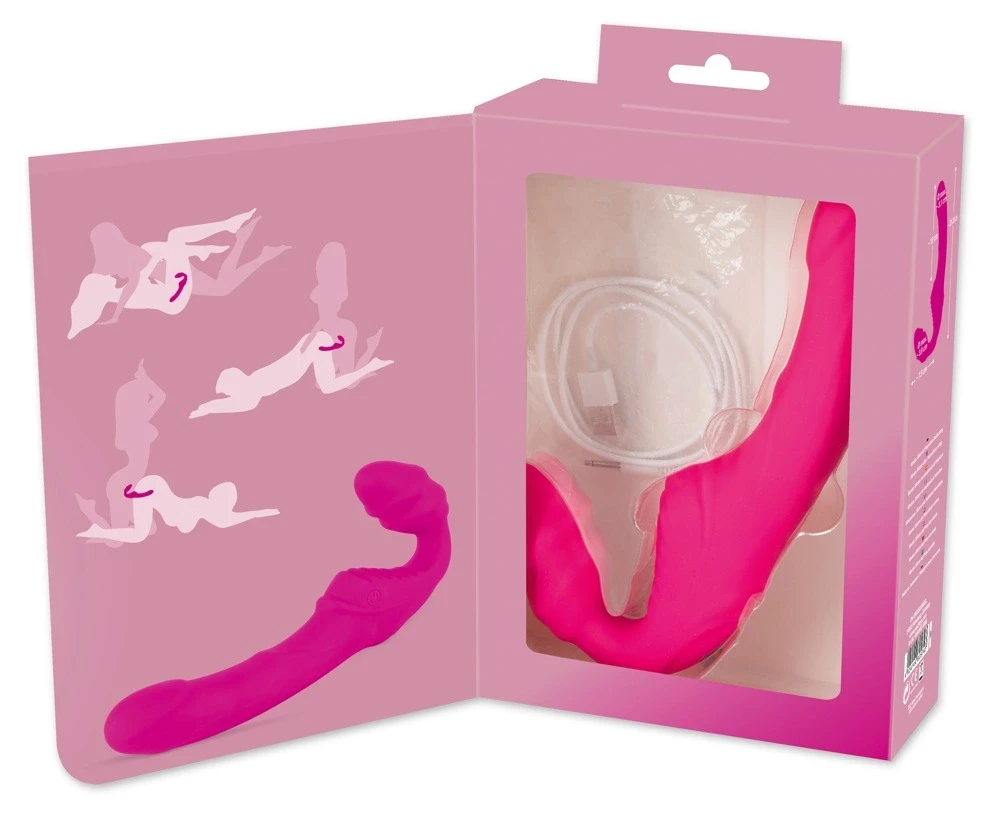 Strapless Strap On Vibruojantis dirželis be petnešėlių 2