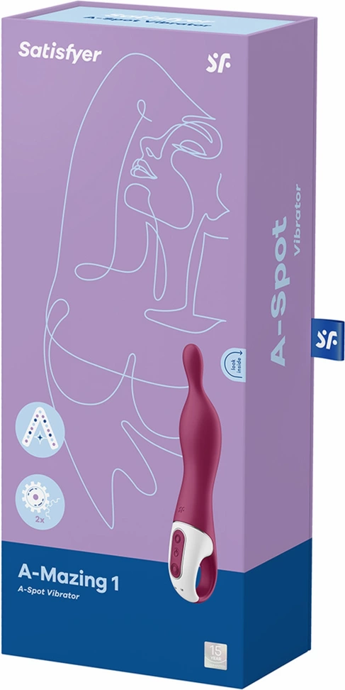 „Satisfyer SATISFYER_A-Mazing 1 A-Spot“ vibratorius, uogų spalvos