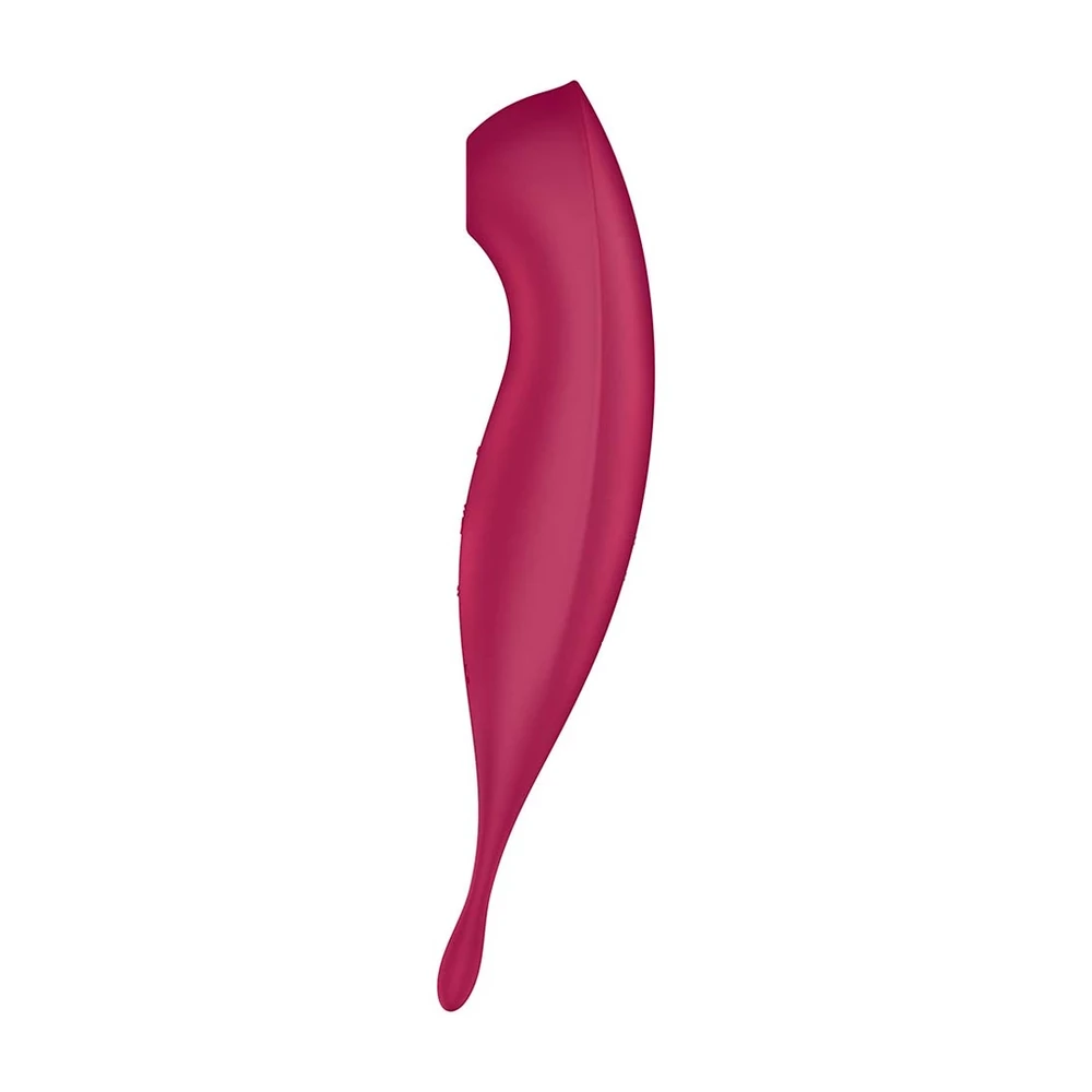 Satisfyer Twirling Pro+ Dark Raudona pulsuojantis vibratorius