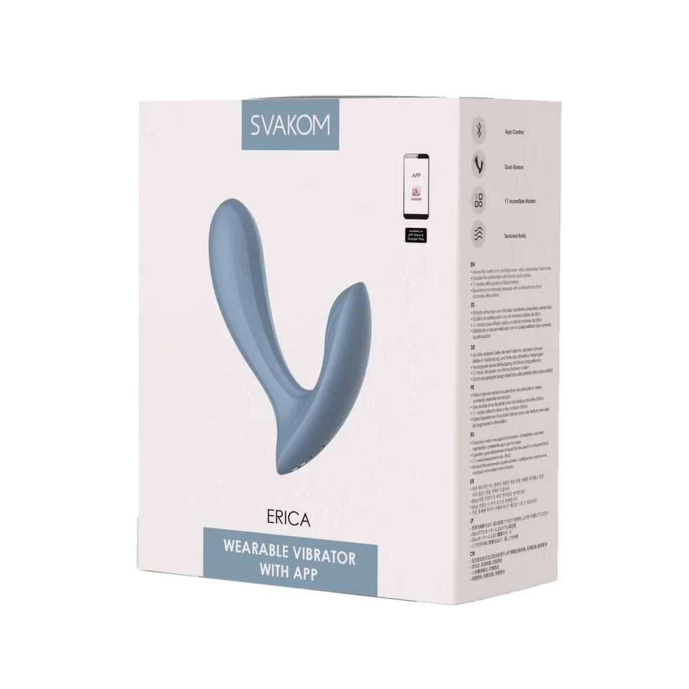 Mėlyna Svakom - Erica Wearable Vibrator Dusty Mėlyna