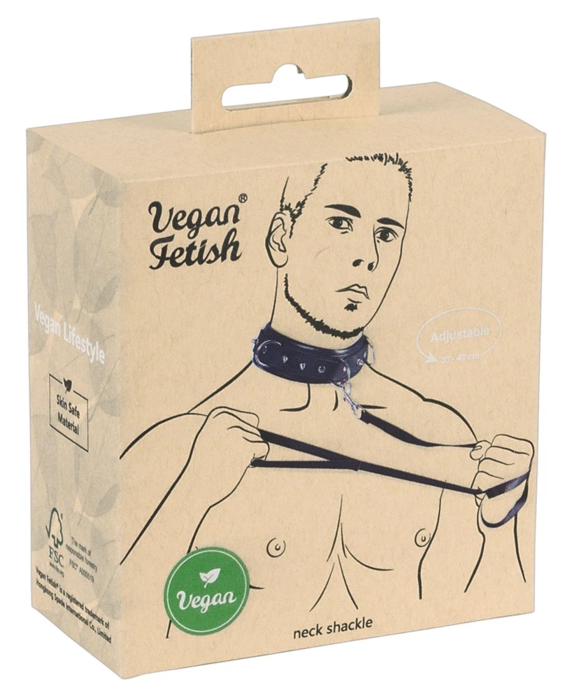 Vegan Fetish apykaklė su dirželiu dėžutėje