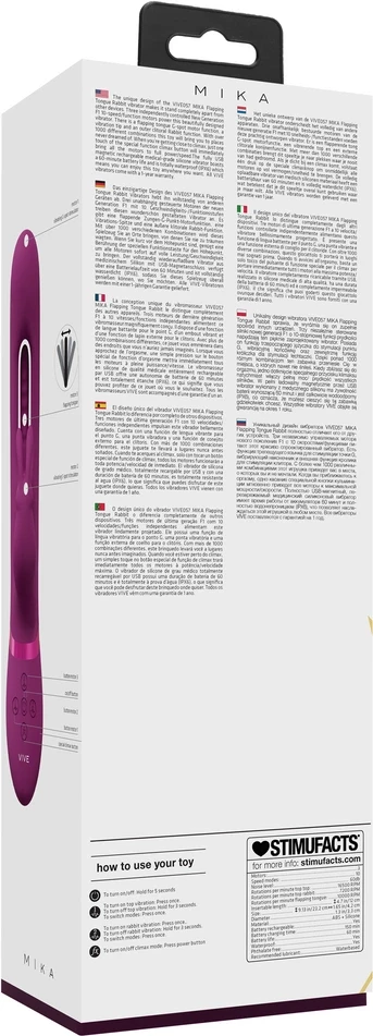 Vive By Shots Vive Mika - Trigubas triušis su G taško pleiskanojimu - Rožinė