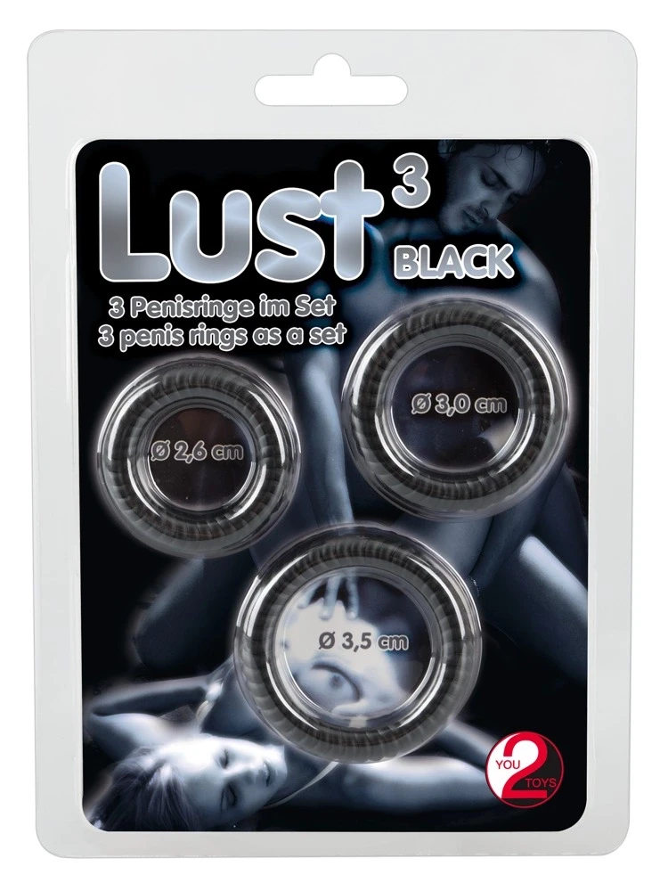 You2Toys Lust 3 Cock Rings juodas