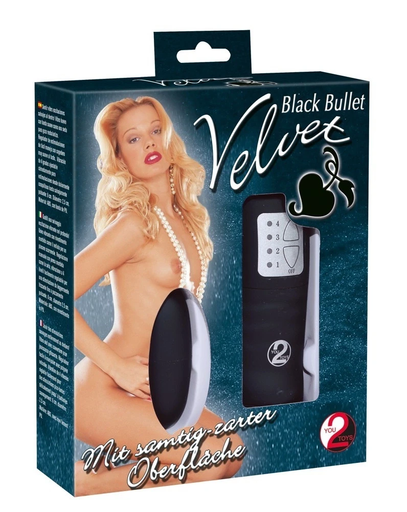 You2Toys Velvet bullet juodas